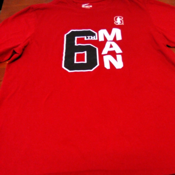 Nike x Stanford Maroon colored 6th Man tee - Picture 1 of 4
